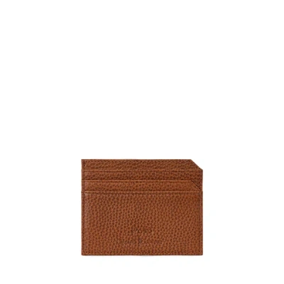 Polo Ralph Lauren Leather Card Holder In Brown