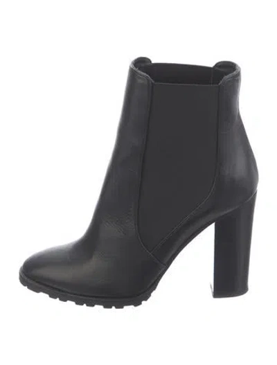 Pre-owned Polo Ralph Lauren Leather Chelsea Boots In Black