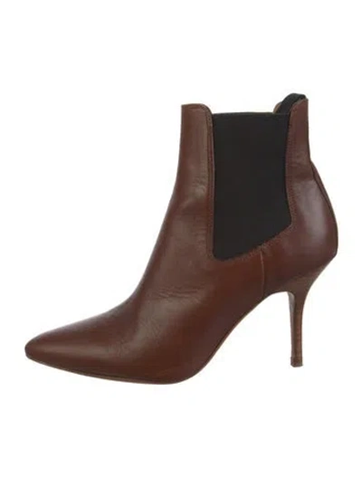 Pre-owned Polo Ralph Lauren Leather Chelsea Boots In Brown