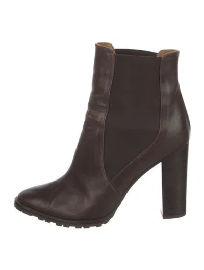 Pre-owned Polo Ralph Lauren Leather Chelsea Boots In Brown