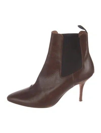 Pre-owned Polo Ralph Lauren Leather Chelsea Boots In Brown