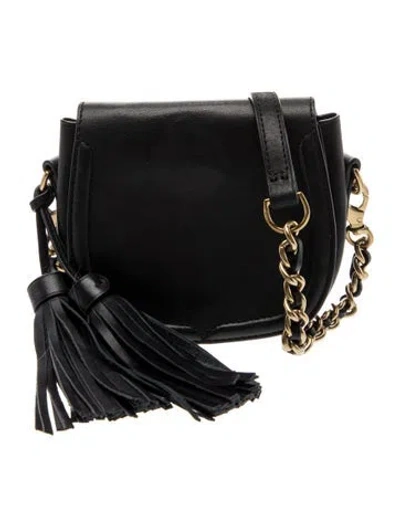 Pre-owned Polo Ralph Lauren Leather Crossbody Bag In Black