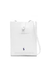Polo Ralph Lauren Umhängetasche Aus Leder In White