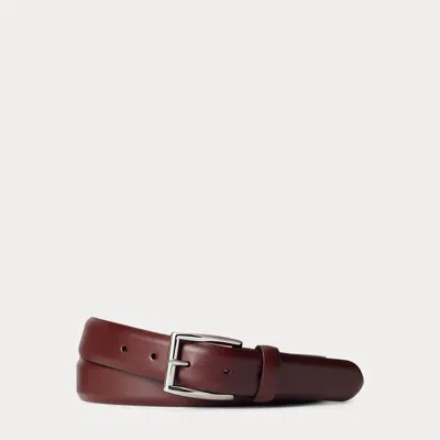 Polo Ralph Lauren Leather Dress Belt In Brown