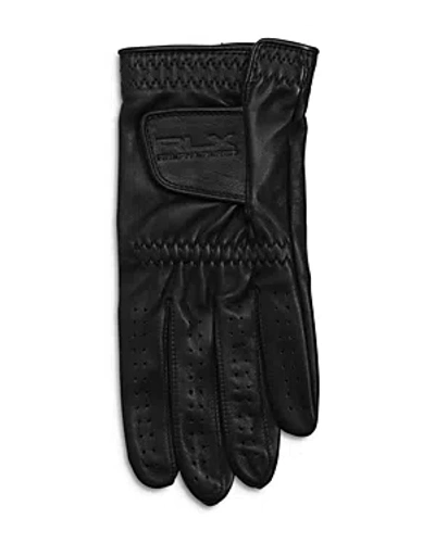 Polo Ralph Lauren Leather Golf Glove In Black/left