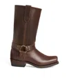 Polo Ralph Lauren Leather Harness Western Boots In Brown
