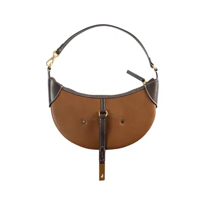 Pre-owned Polo Ralph Lauren Leather Id Mini Shoulder Bag 'luggage/tobacco' | Brown | Women's Size Onesize
