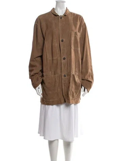 Pre-owned Polo Ralph Lauren Leather Jacket In Brown