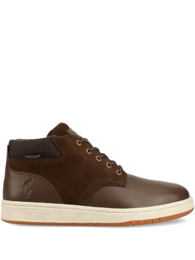 Polo Ralph Lauren Leather Lace-up Boots In Brown
