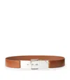 Polo Ralph Lauren Leather Letter Opener Belt In Brown