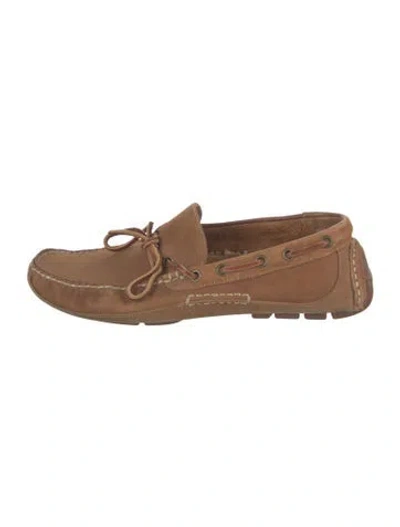 Pre-owned Polo Ralph Lauren Leather Loafer Sneakers In Brown