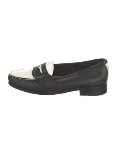 Pre-owned Polo Ralph Lauren Leather Loafers In Black