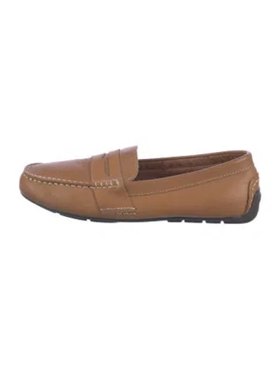 Pre-owned Polo Ralph Lauren Leather Loafers In Brown