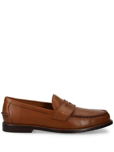 Polo Ralph Lauren Alston Leather Penny Loafers In Brown