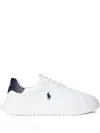 Polo Ralph Lauren Leather Low-top Lace-up Sneakers In White