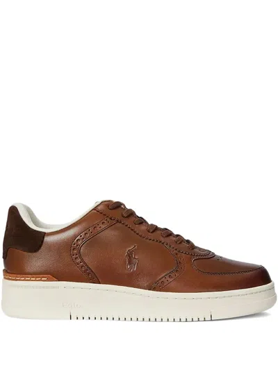 POLO RALPH LAUREN LEATHER LOW-TOP SNEAKERS