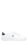 Polo Ralph Lauren Mens Heritage Court Ii Branded Leather Low-top Trainers White/bl In White