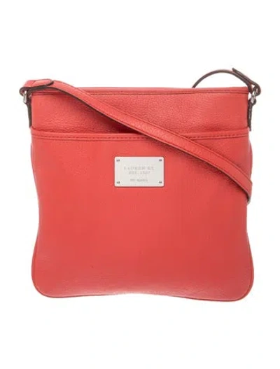 Pre-owned Polo Ralph Lauren Leather Messenger Bag In Pink