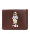 POLO RALPH LAUREN LEATHER POLO BEAR CARD HOLDER