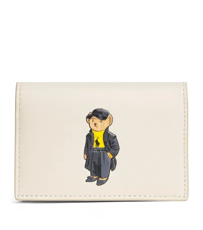 Polo Ralph Lauren Leather Polo Bear Wallet In White