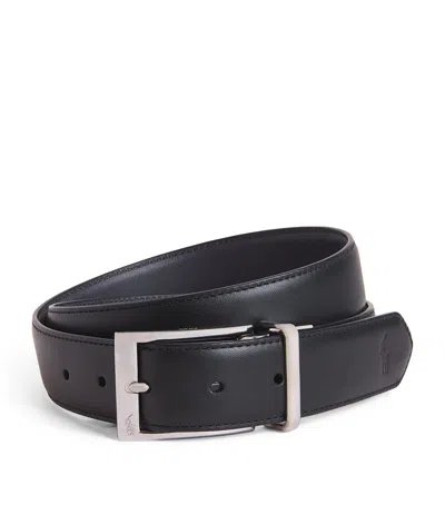 Polo Ralph Lauren Leather Reversible Belt In Black
