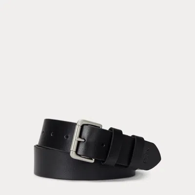 Polo Ralph Lauren Leather Roller-buckle Belt In Black