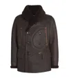 Polo Ralph Lauren Leather-shearling Aviator Coat In Brown
