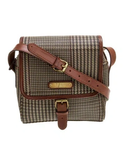 Pre-owned Polo Ralph Lauren Leather Shoulder Bag In Brown