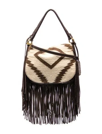 Pre-owned Polo Ralph Lauren Leather Shoulder Bag In Multi