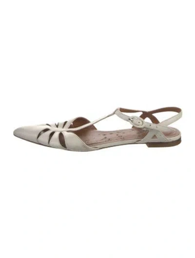 Pre-owned Polo Ralph Lauren Leather Slingback Pumps In Multi