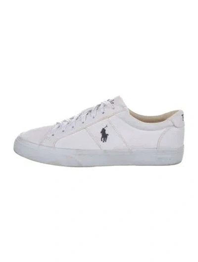 Pre-owned Polo Ralph Lauren Leather Sneakers In White