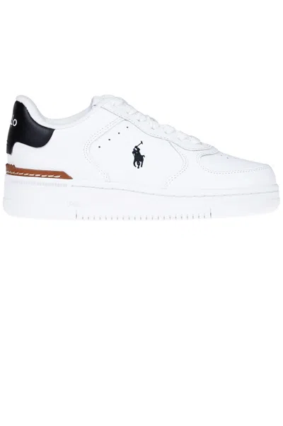 Polo Ralph Lauren Leather Sneakers In White
