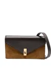 Polo Ralph Lauren Leather Suede Clutch Bag In Brown