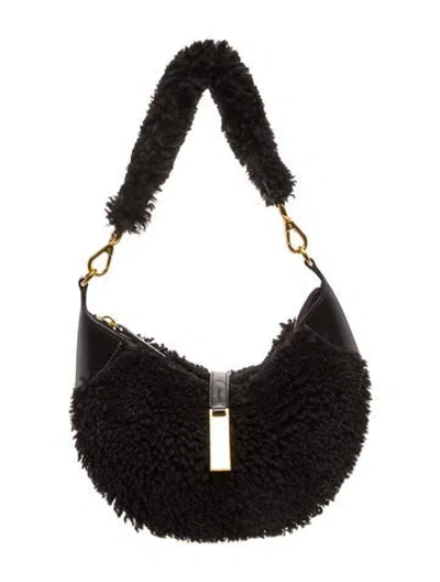 Pre-owned Polo Ralph Lauren Leather Top Handle Bag In Black