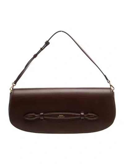 Pre-owned Polo Ralph Lauren Leather Top Handle Bag In Brown