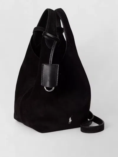 Polo Ralph Lauren Leather Tote Bag In Black