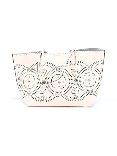 Pre-owned Polo Ralph Lauren Leather Tote Bag In Ivory