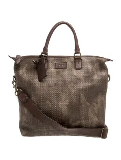 Pre-owned Polo Ralph Lauren Leather Tote In Brown