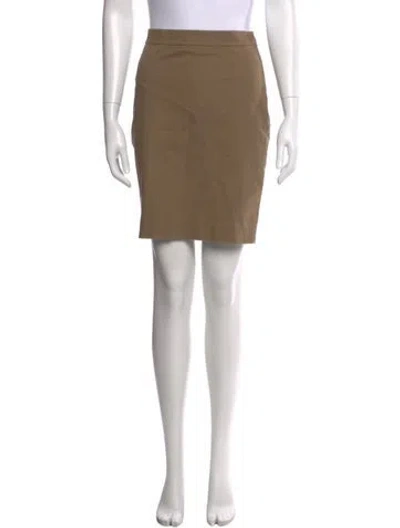 Pre-owned Polo Ralph Lauren Leather Trim Embellishment Mini Skirt In Gray