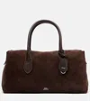 Polo Ralph Lauren Leather-trimmed Suede Duffel Bag In Brown