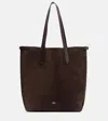 Polo Ralph Lauren Bellport Suede North-south Tote Bag In Brown