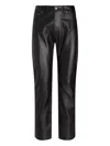 Polo Ralph Lauren Leather Trousers In Black