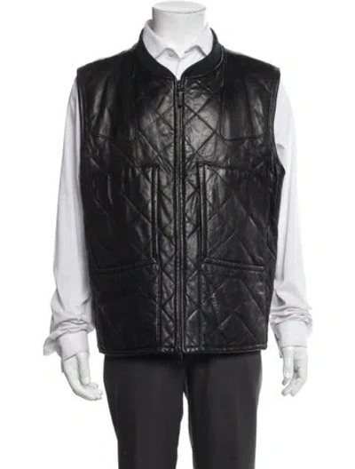 Pre-owned Polo Ralph Lauren Leather Vest In Brown