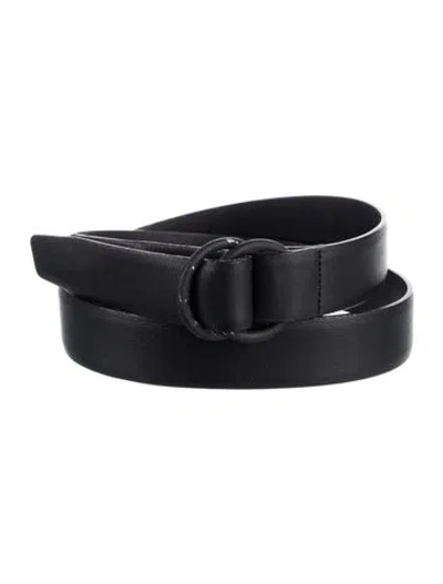 Pre-owned Polo Ralph Lauren Leather Waist Belt In Black