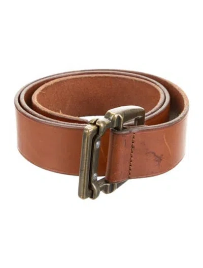 Pre-owned Polo Ralph Lauren Leather Waist Belt In Brown