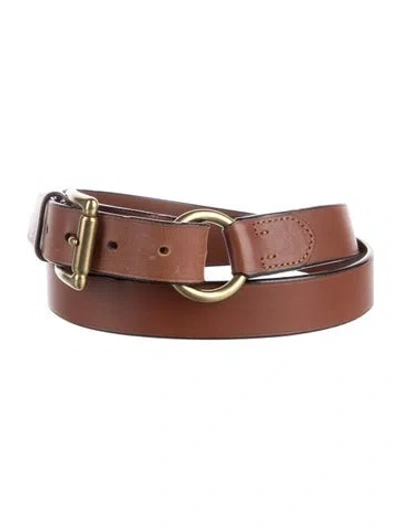 Pre-owned Polo Ralph Lauren Leather Waist Belt In Brown