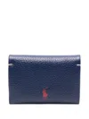 Polo Ralph Lauren Leather Wallet In Blue