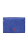 Polo Ralph Lauren Leather Wallet In Blue
