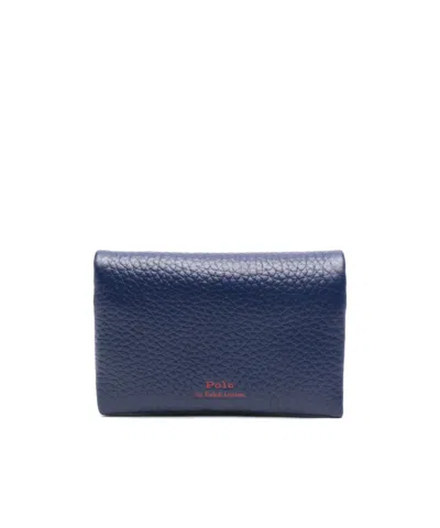 Polo Ralph Lauren Leather Wallet In Blue