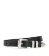 Polo Ralph Lauren Leather Western Belt In Black